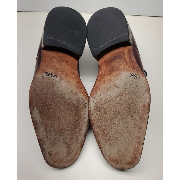 J.Murphy Dress Shoes Burgundy Leather Oxford Cap Toe  Men's US Size 10.5W - Picture 8 of 9